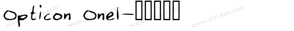 Opticon One1字体转换